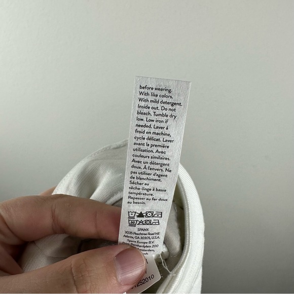 Spanx White Shaping Stretch Twill Cropped Wide Leg Pants Size Large - Picture 7 of 8